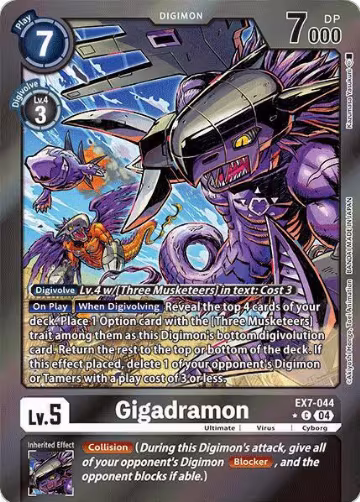 Gigadramon (Foil) (EX7-044 C), Digimon LIBERATOR — Digimon card price