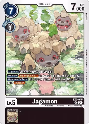 Jagamon (EX7-045 C), Digimon LIBERATOR — Digimon card price