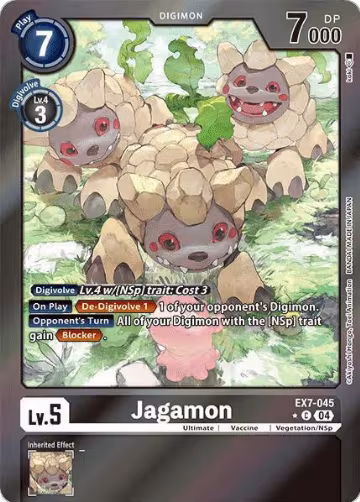 Jagamon (Foil) (EX7-045 C), Digimon LIBERATOR — Digimon card price