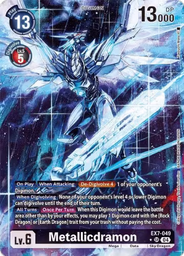 Metallicdramon (Alternate Art) (EX7-049 SR), Digimon LIBERATOR — Digimon card price