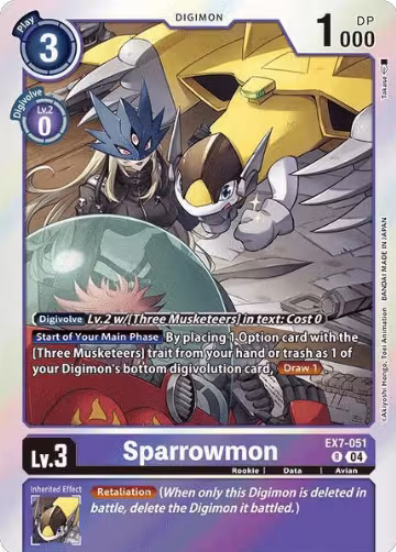 Sparrowmon (EX7-051 R), Digimon LIBERATOR — Digimon card price