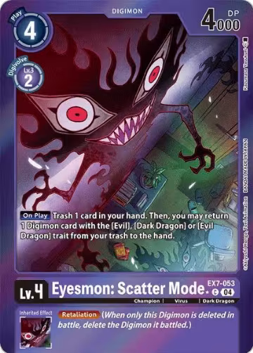 Eyesmon: Scatter Mode (Foil) (EX7-053 C), Digimon LIBERATOR — Digimon card price