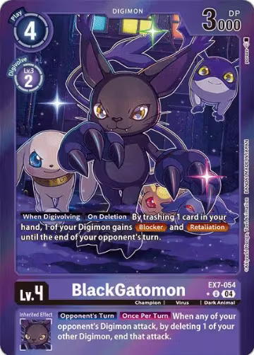 BlackGatomon (Foil) (EX7-054 UC), Digimon LIBERATOR — Digimon card price