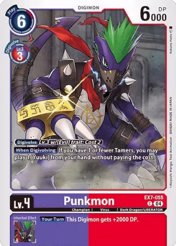 Punkmon (EX7-055 C), Digimon LIBERATOR — Digimon card price