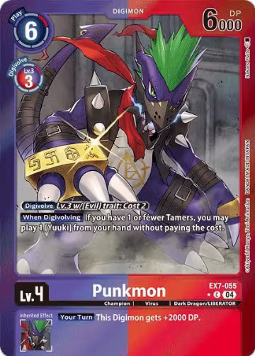 Punkmon (Foil) (EX7-055 C), Digimon LIBERATOR — Digimon card price