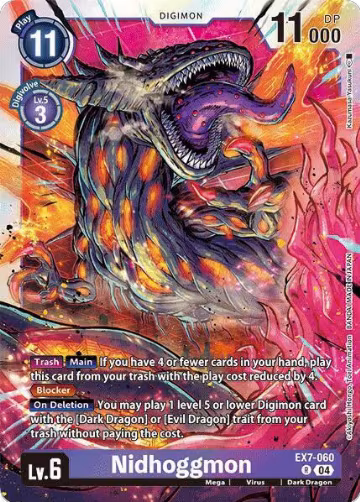 Nidhoggmon (EX7-060 R), Digimon LIBERATOR — Digimon card price