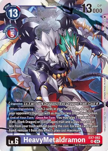 HeavyMetaldramon (EX7-062 SR), Digimon LIBERATOR — Digimon card price