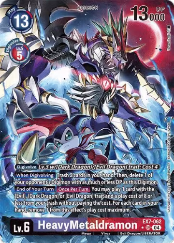 HeavyMetaldramon (Alternate Art) (EX7-062 SR), Digimon LIBERATOR — Digimon card price
