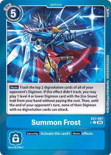 Summon Frost (Foil) (EX7-067 C), Digimon LIBERATOR — Digimon card price