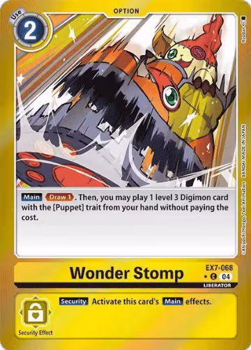 Wonder Stomp (Foil) (EX7-068 C), Digimon LIBERATOR — Digimon card price