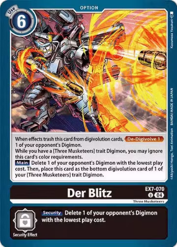 Der Blitz (EX7-070 U), Digimon LIBERATOR — Digimon card price