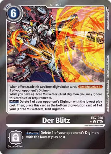 Der Blitz (Foil) (EX7-070 U), Digimon LIBERATOR — Digimon card price