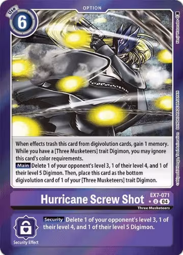 Hurricane Screw Shot (Foil) (EX7-071 U) — card price