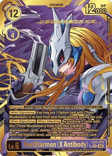 BeelStarmon (X Antibody) (Textured) (EX7-073 SCR), Digimon LIBERATOR — Digimon card price
