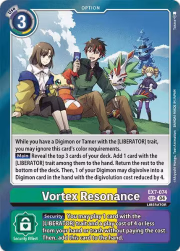 Vortex Resonance (EX7-074 SCR), Digimon LIBERATOR — Digimon card price