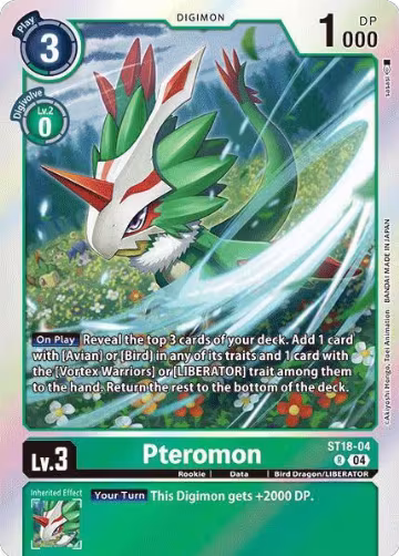 Pteromon (ST18-04 R), Starter Deck 18: Guardian Vortex — Digimon card price