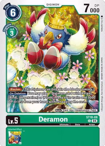 Deramon (ST18-09 C), Starter Deck 18: Guardian Vortex — Digimon card price