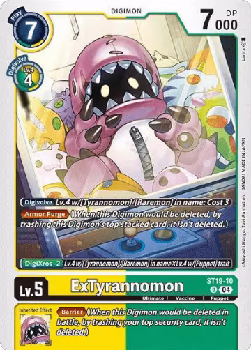 ExTyrannomon (ST19-10 U), Starter Deck 19: Fable Waltz — Digimon card price