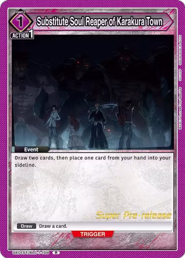 Substitute Soul Reaper of Karakura Town (UE01ST/BLC-1-109), BLEACH: Thousand-Year Blood War Super Pre-Release Starter Deck — Union Arena card price