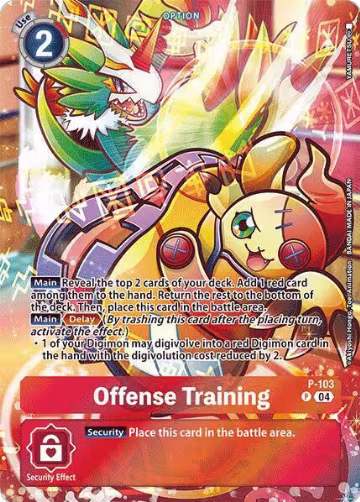 Offense Training (Starter Deck 19 Exclusive) (P-103 P), Digimon Promotion Cards — Digimon card price