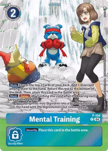 Mental Training (Starter Deck 19 Exclusive) (P-104 P), Digimon Promotion Cards — Digimon card price