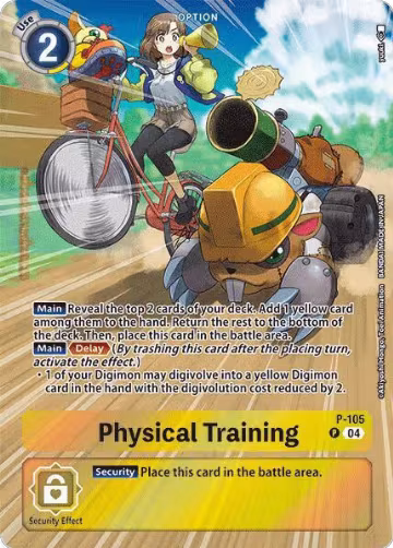 Physical Training (Starter Deck 19 Exclusive) (P-105 P), Digimon Promotion Cards — Digimon card price