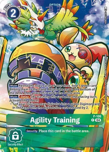 Agility Training (Starter Deck 19 Exclusive) (P-106 P), Digimon Promotion Cards — Digimon card price