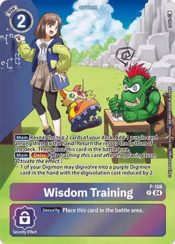Wisdom Training (Starter Deck 19 Exclusive) (P-108 P), Digimon Promotion Cards — Digimon card price