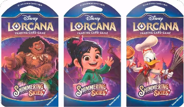 Disney Lorcana: Shimmering Skies Sleeved Booster Pack Art Bundle [Set of 3], Shimmering Skies — Lorcana sealed product price