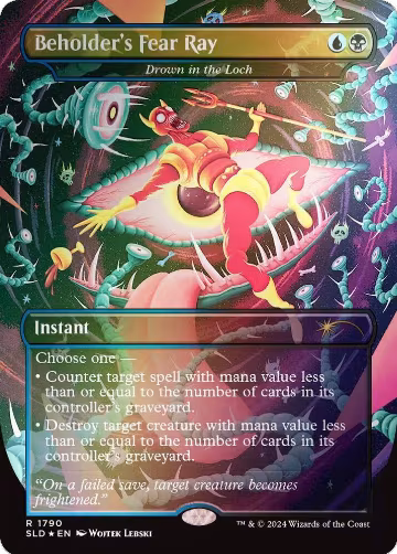 Beholder's Fear Ray - Drown in the Loch (Rainbow Foil) (1790), Secret Lair Drop Series — Magic card price