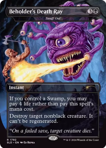 Beholder's Death Ray - Snuff Out (1792), Secret Lair Drop Series — Magic card price