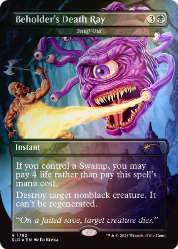 Beholder's Death Ray - Snuff Out (Rainbow Foil) (1792), Secret Lair Drop Series — Magic card price