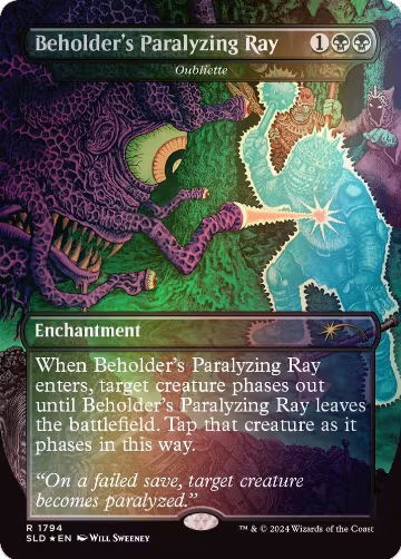 Beholder's Paralyzing Ray - Oubliette (Rainbow Foil) (1794), Secret Lair Drop Series — Magic card price