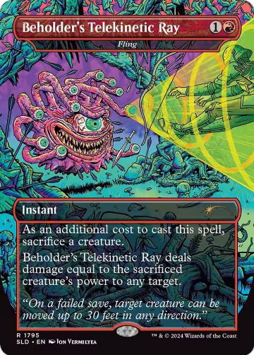 Beholder's Telekinetic Ray - Fling (1795), Secret Lair Drop Series — Magic card price
