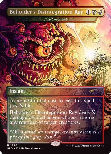 Beholder's Disintegration Ray - Fire Covenant (Rainbow Foil) (1796), Secret Lair Drop Series — Magic card price