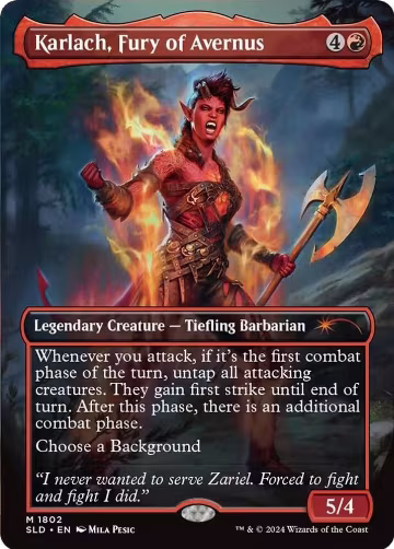 Karlach, Fury of Avernus (1802), Secret Lair Drop Series — Magic card price