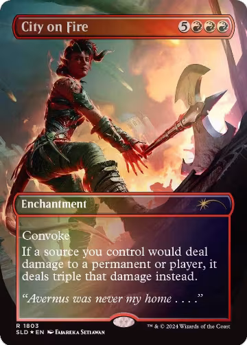 City on Fire (Rainbow Foil) (1803), Secret Lair Drop Series — Magic card price