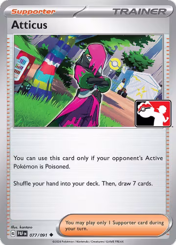 Atticus - 077/091 (077/091), Prize Pack Series Cards — Pokémon card price