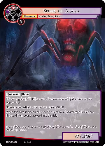 Spider of Aradia (TSR-084 N), The Battle at the Sacred Ruins — Force of Will card price