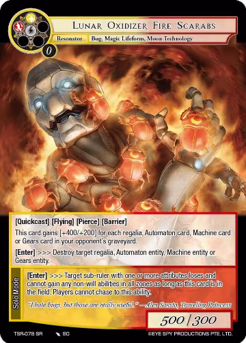 Lunar Oxidizer Fire Scarabs (TSR-078 SR), The Battle at the Sacred Ruins — Force of Will card price