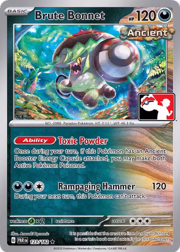 Brute Bonnet - 123/182 (123/182), Prize Pack Series Cards — Pokémon card price