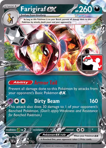 Farigiraf ex - 108/162 (108/162), Prize Pack Series Cards — Pokémon card price