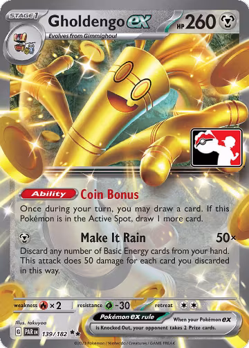 Gholdengo ex - 139/182 (139/182), Prize Pack Series Cards — Pokémon card price