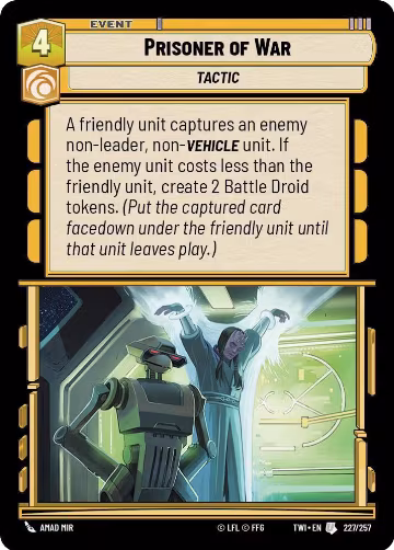Prisoner of War (227/257), Twilight of the Republic — Star Wars card price