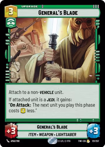 General's Blade (121/257), Twilight of the Republic — Star Wars card price