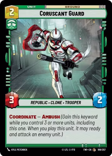 Coruscant Guard (106/257), Twilight of the Republic — Star Wars card price