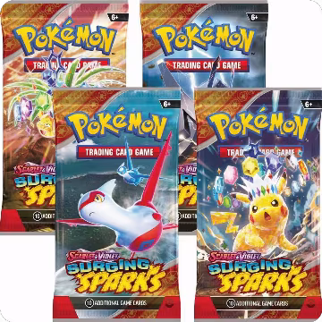 Surging Sparks Booster Pack Art Bundle [Set of 4], Surging Sparks — Pokémon sealed product price