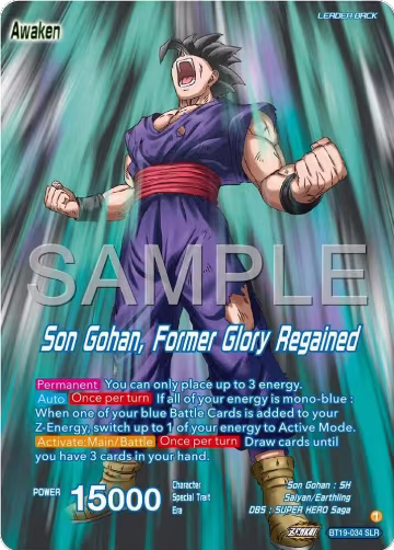 Son Gohan // Son Gohan, Former Glory Regained (BT19-034), Expansion Deck Box Set 24: Premium 7th Anniversary Box 2024 — DB Super card price
