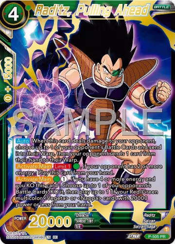 Raditz, Pulling Ahead (Reprint) (P-505), Expansion Deck Box Set 24: Premium 7th Anniversary Box 2024 — DB Super card price