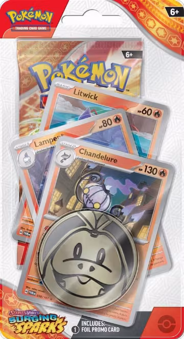 Surging Sparks Premium Checklane Blister [Chandelure], Surging Sparks — Pokémon sealed product price